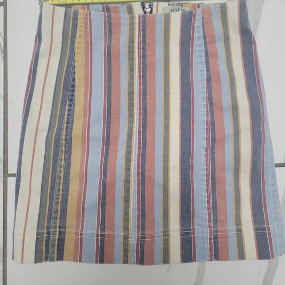 Vintage y2k Striped Mini Bodycon Mini‎ Skirt size 1